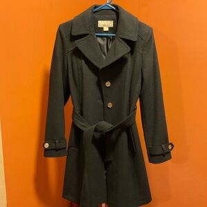 Michael Kors Women's Black Wool Coat